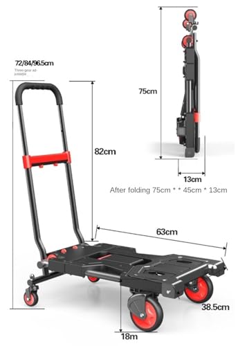 Carretilla plegable para transporte 38.5x63 cm miniatura 2