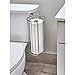 iDesign Classico Metal Toilet Paper Reserve, Over the Tank Tissue Organizer for Bathroom Storage, 6.25