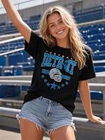 Football Shirts for Women Game Day Outfits Football Team Fan Tshirts Black — image 4