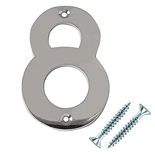 Bulk Hardware BH03007 Chiffre n° 0 Laiton massif/Chrome, 50 mm