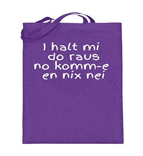 Sac en toile de jute violet 38x42cm avec de longues anses confortables