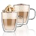 Produktbild HIRMIT Latte Macchiato Gläser 2 XCappuccino Tassen Doppelwandige Gläser aus Borosilikatglas Teegläser Set (350ml)
