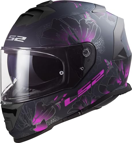 LS2, Casco Moto Integral STORM II BURST Matt Black Pink, XS