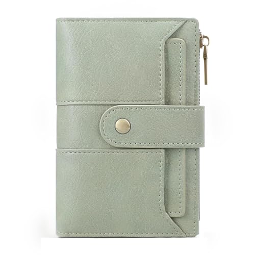 Image of SENDEFN Small Wallets for Women Leather Bifold Compact RFID Blocking with ID Window