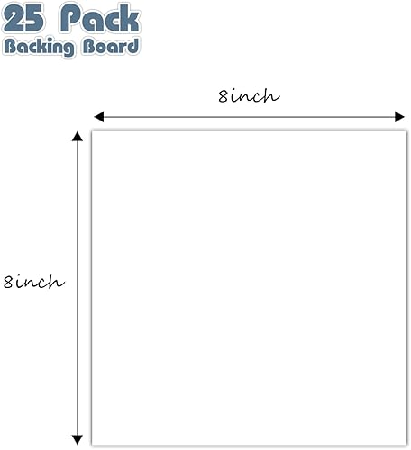 Miniatura 68 de Golden State Art, Paquete de 25 tableros de respaldo blanco brillante de 8 x 10 para marcos, fotos, fotos y más