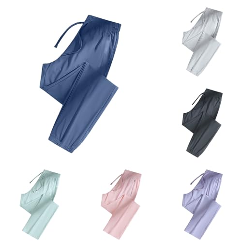 Image of Ice Silk Pants for Women Over 50 - Casual Women's Unisex Ultra