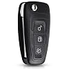 Kelay 3 button Ford Key Fob Cover Replacement for Ford Transit Focus Fiesta Mondeo Connect Custom Tourneo Galaxy Kuga MK8 Remote Car Key Shell Case