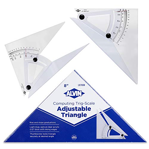 Triangle réglable ALVIN ANLX708K 20,3 cm équerre à angle variable dessin et architecture - 2
