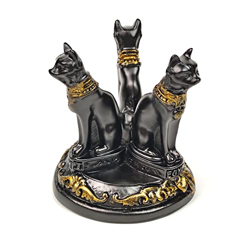 OmyLens Bast Bastet Cat Crystal Ball Stand, Ball Display, Natural Healing, Feng Shui Glass Ball Holder, Base Statue
