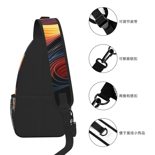 Bolso cruzado tipo sling para mujeres y hombres miniatura 7