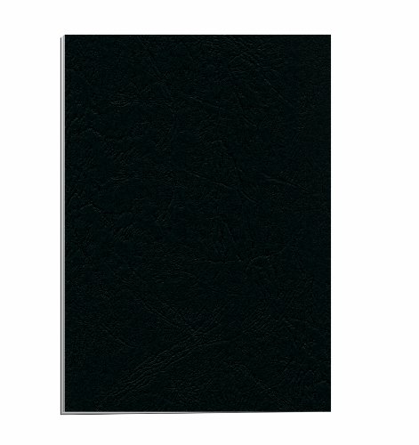 Fellowes Präsentationsdeckblatt Delta A4, 250 g/m², Lederstruktur, 100 Stück, schwarz