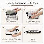 U+U 6 Set Compression Packing Cubes, Travel Organizers (Polka Dot) - Image 4