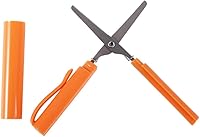 Vista 5 de Tijera plegable con forma de bolígrafo, 5 colores multifuncionales de trabajo manual Tijera de arte estacionaria DIY segura plegable tijera 2 en 1