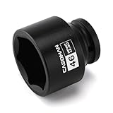 CASOMAN 3/4'Drive 6PT Standard Impact Socket-46mm, Shallow, Metric, CR-MO, 6-Point Axle Nut Socket for Easy Removal of Axle Shaft Nuts(46mm)