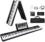Coolmusic Portable Piano Keyboard Foldable: Portable Keyboard Piano 88 keys Semi-Weighted keyboard Electric Folding Piano Kit
