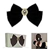 Elegant Black Hair Bows and Clips f...