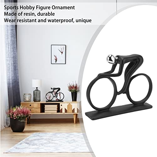 Estatua decorativa bicicleta ciclismo moderna negra miniatura 5