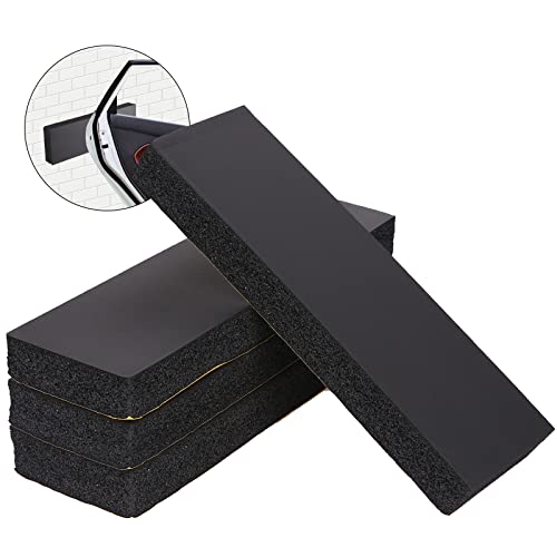 Protectores autoadhesivos para Parachoques de Pared de Coche, Cada uno de 30 x 10 x 3 cm, para protección de Paredes de Garaje, Puertas y Parachoques, Juego de 4, Impermeables, Negros