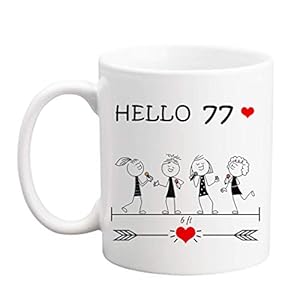 77 Birthday Gifts for Men – Four Singing Girls Hello 77 Birthday Mug – 11 oz Coffee Mug 77th Gift Ideas to You, Him, Husband, Grandpa, Dad, Son, Brother, Friend, Boss, Colleague