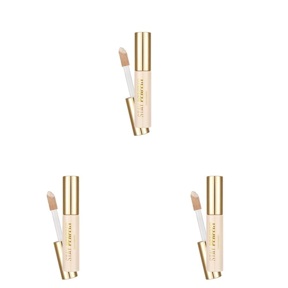 Flormar Stay Perfect Yüksek Pigmentli & Yarı Mat Bitişli Likit Kapatıcı 001 FAIR (3 paketi)