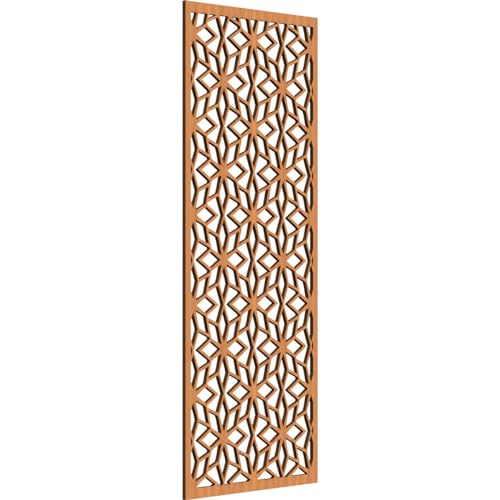 Image of 21 3 /8 inchW x 54 3 /8 inchH x 3 /8 inchT Lake Decorative Fretwork Wood Wall Panels, Cherry