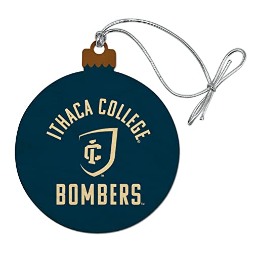 GRAPHICS & MORE Ithaca College Bombers Logo Wood Christmas Tree Holiday Ornament