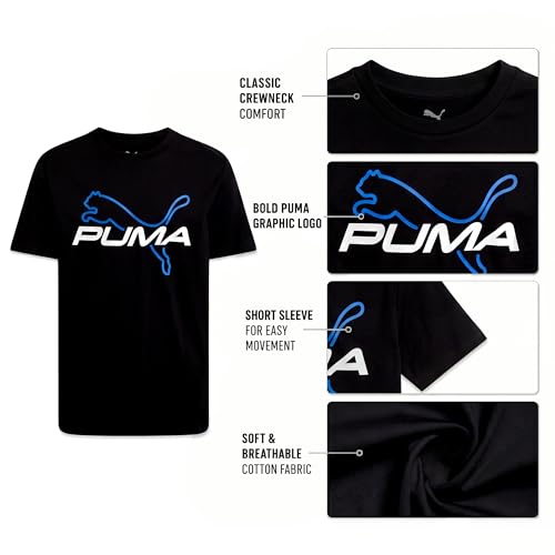 Image of PUMA Boys T-Shirts Athletic Crewneck Short Sleeve Tees (Sizes S-XL)