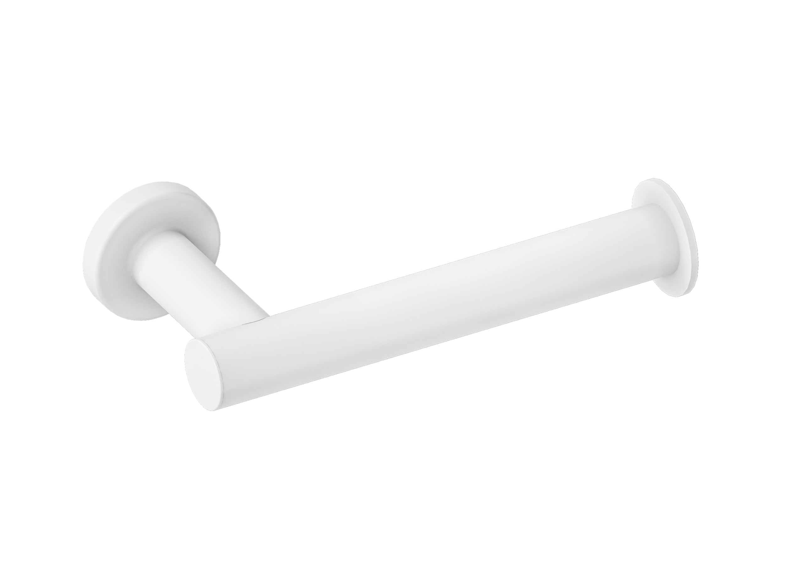 COSMIC Architect SP Portarrollos de Papel Higiénico Sin Tapa para el Baño de Diseño Circular y Minimalista. Soporte de Papel para WC de Metal. Accesorio para Aseo de Color Blanco Mate
