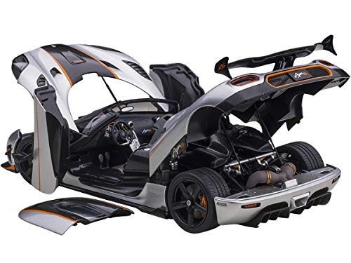 Auto Art Models Koenigsegg Agera RS 1/18 Plata Lunar miniatura 3