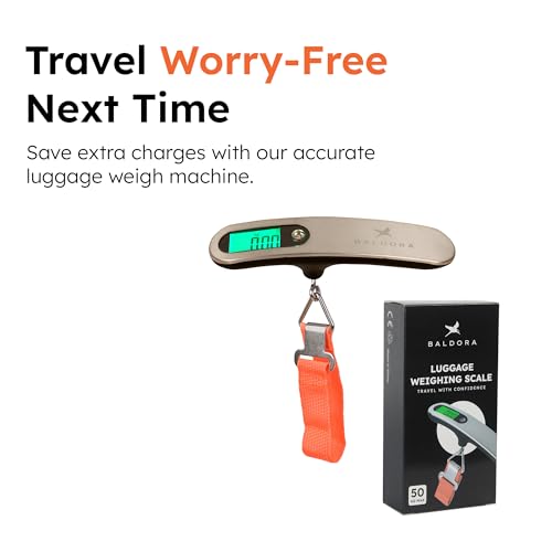 Image of Digital Luggage Weighing Scale, 50 kg Weight Capacity for Flights Travel, Home, Shop with LCD Display, Portable Steel Machine with 50 kg Weight Capacity
