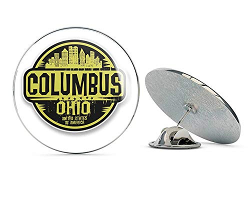Columbus Ohio USA Round Metal 0.75