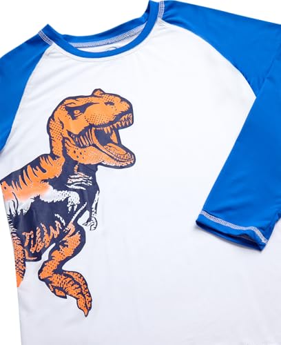 Quad Seven Boys Swim Set - 3 Piece Toddler Swim Trunks Boys Rash Guard Long Sleeve and Short Sleeve Kids Swimwear (2T-7)4