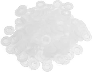 Othmro Nylon Flat Washers M4 8.5mm OD 4mm ID 1mm Thickness Sealing Gasket for Faucet Pipe Water Hose, White, 50PCS
