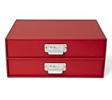 Bigso Birger File Box, 2 Drawers, Red