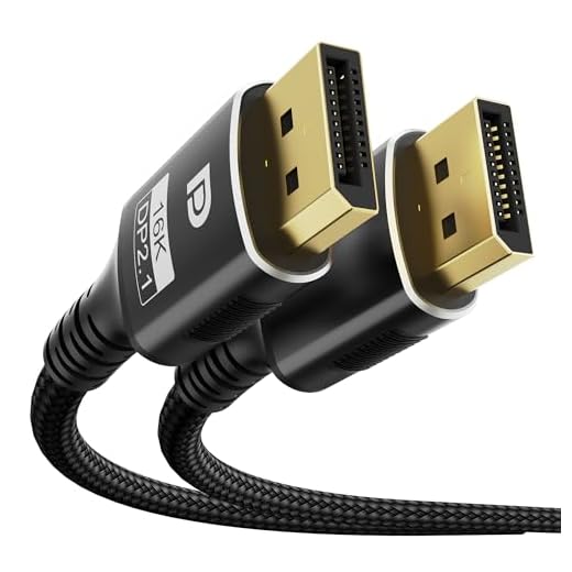 16K DisplayPort Cable 2.1 10FT, DP 2.1 Cable [16K@60Hz,8K@120Hz,4K@240Hz] Support 80Gbps, HDR10, DSC1.2a, G-Sync, FreeSync, Braided Display Port Cord Compatible with Gaming Monitor, TV, Graphics