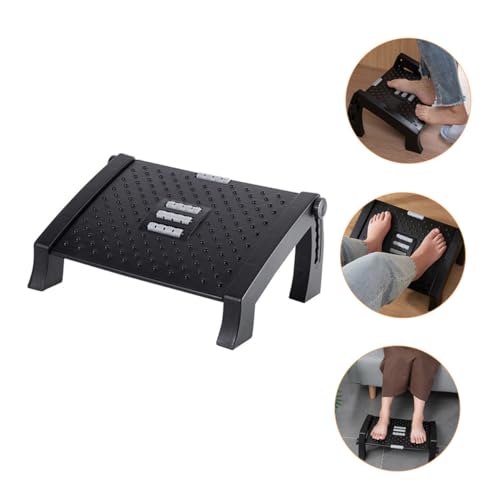 Coussin repose-pieds en plastique ergonomique Cabilock noir rigide