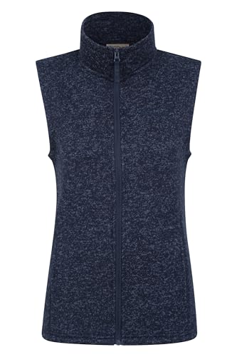 Mountain Warehouse Idris Womens Gilet - Lightweight Thermal Ladies Full Zip Vest with Front Pockets - Spring, Summer Camping, Outdoors, Travelling & Hiking Navy Women's Size 16