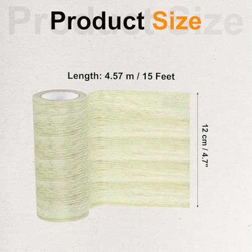 Image of PATIKIL Wood Grain Tape 4.7 inch x 15 Ft, Self-Adhesive Wood Texture Repair Tape Realistic Wooden Effect Patch for Furniture Cabinets Floor Walls,Grey Oak
