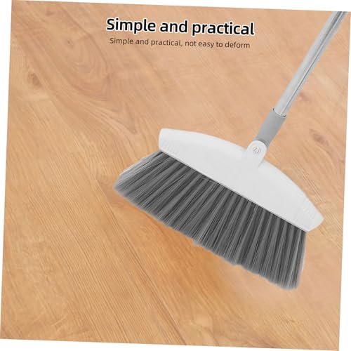 UTHCLO Aufrechter Besen und Kehrschaufel Set mit Langem Stiel Faltbar Ergonomischer Griff Weiß Praktische Haushaltsreinigung für Enge Ecken und Leichte Müllaufnahme – Bild 6