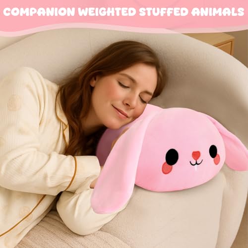 Image of TOYSYM Weighted Stuffed Animals, 3.74 lbs Bunny Stuffed Animal with Weighted Beads, Cute Plush Toy Pillow Gifts for Adults Kids Boys Girls