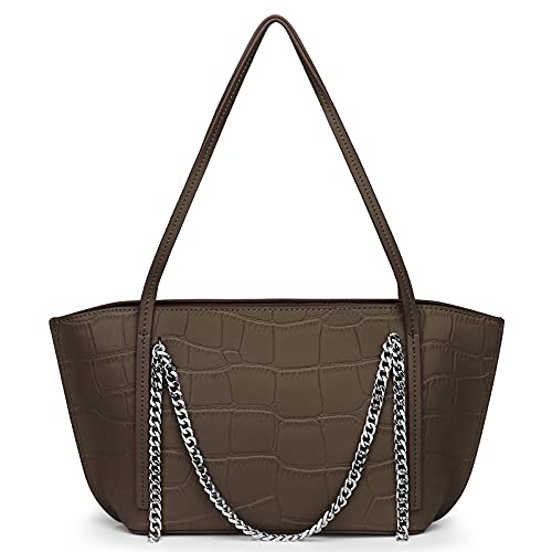 YALUXE Crossbody-Bag-for-Women Genuine Leather Fashion Handbags Chain Purse