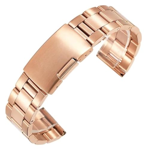 Bracelet montre acier inoxydable 18-30mm avec boucle pliante multicolore