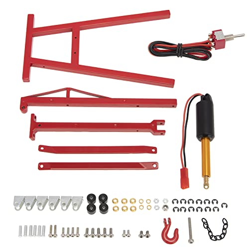Kwbrc Metal Electric 1/8 1/10 Scale Accessories Engine Crane Hanger, Car Engine Jack Model Crane Jacks Decoration, Crane Jacks Parts Accessories, Garage Accessories(Red) #TOP2