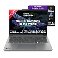 Lenovo IdeaPad Slim 5 AMD Ryzen AI 7 350 (24GB RAM/1TB SSD/14 (35.5cm)/WUXGA OLED/Lenovo AI Now/Copilot+ PC/Windows 11/MSO 365 Basic+Office 2024/1Yr ADP Free/Grey/1.4Kg), 83HX009DIN AI Laptop