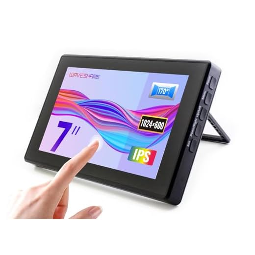 Waveshare 7inch IPS Capacitive Touch Screen 1024x600 Resolution LCD Display with Toughened Glass Cover Support Raspberry Pi, BB Black, Banana Pi, Windows 10/8.1/8/7