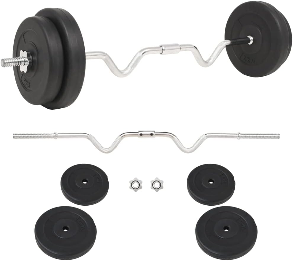 Barbell Set 66.1 lb,Adjustable Barbell Sets Free Weights Barbells for Men and Women Strength Training Home Gym Workout Equipment for Full Body Workout Fitness(F/Weight 66.1 lb)