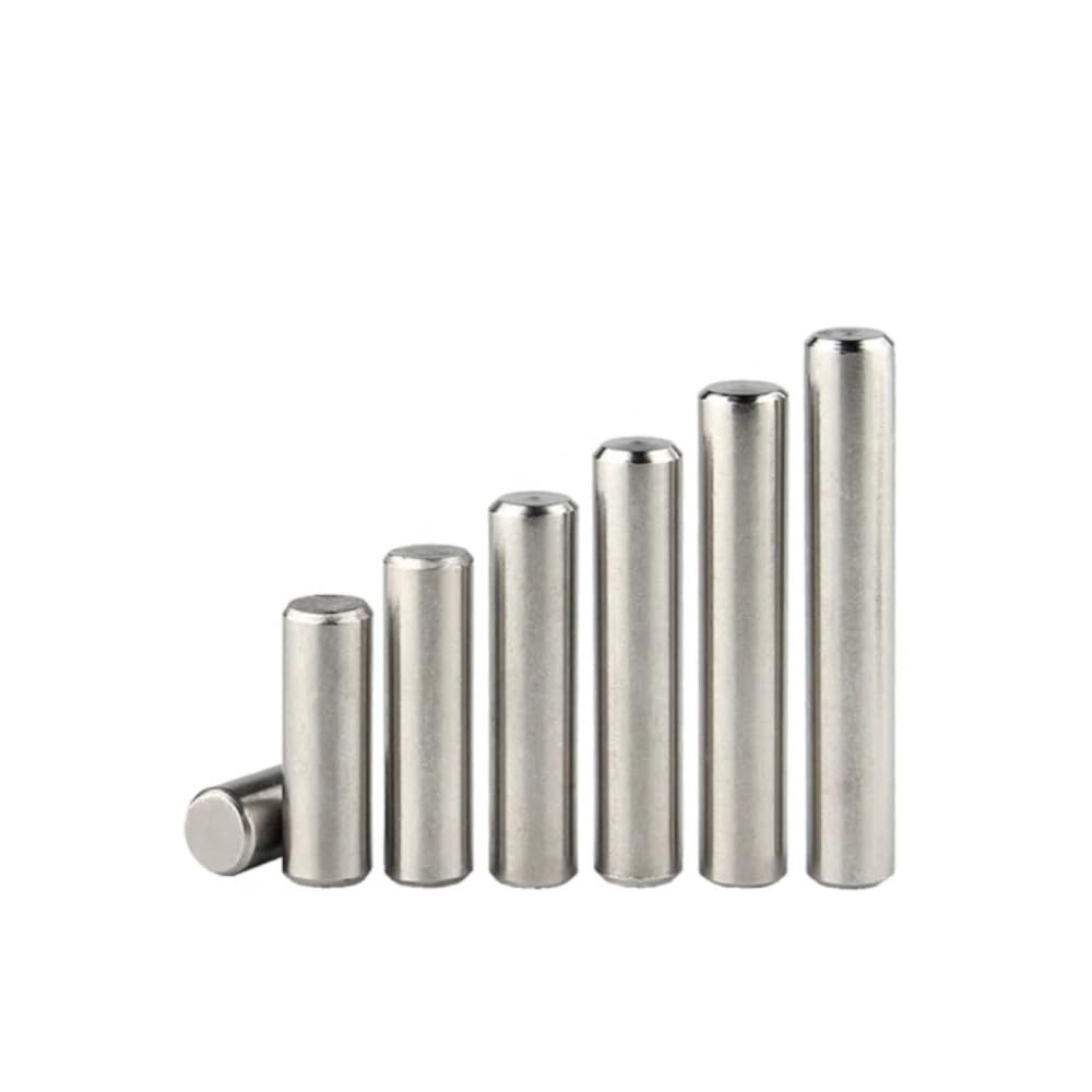 50x M10 x 70mm A2 Stainless Steel Dowel Pins Parallel Pins Solid Metal DIN7 Cylindrical Rod Shelf Support Pins - Precision Engineering for Furniture, Cabinets, and Mechanical Applications