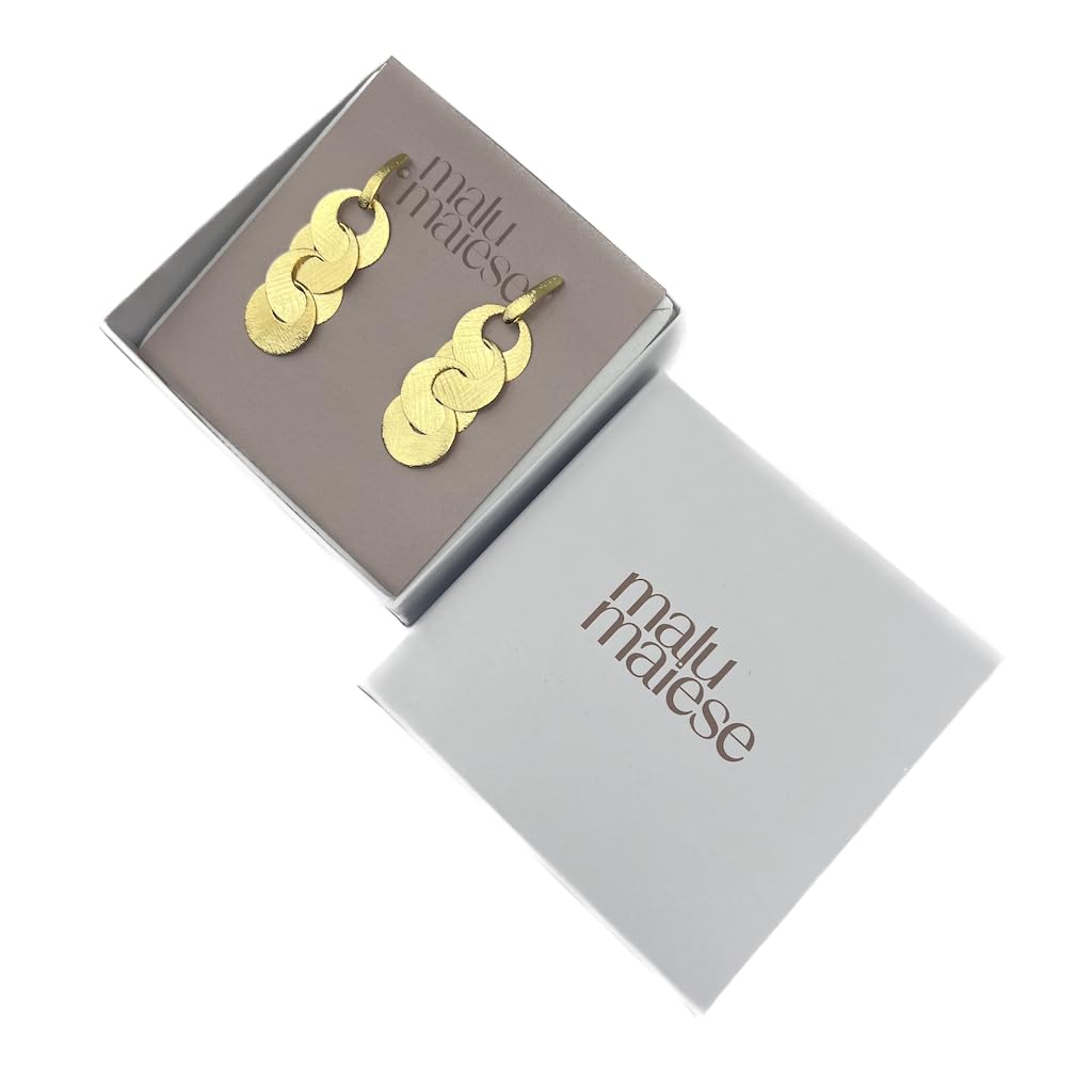 Orecchini Long Wave, Orecchini placcati in Oro 18 K. Gioielli Lunghi e Maxi, Gioielli da Donna, Leggeri, Versatili e Senza Tempo. Regalo per le donne