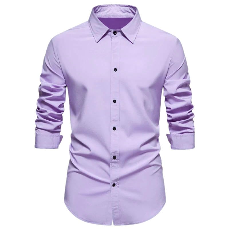 Chemise d'automne boutonnage simple coupe régulière coupe droite manches longues homme