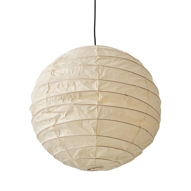 Japanese Wabi Sabi Style Farmhouse Rice Paper Pendant Light Nordic Simple Creative Round Pendant Lamp Hanging E27 Hardware Chandeliers for Bedroom Dining Room Tea House(100cm)